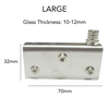 Stainless Hi Fi Glass Hinge (6-12mm)