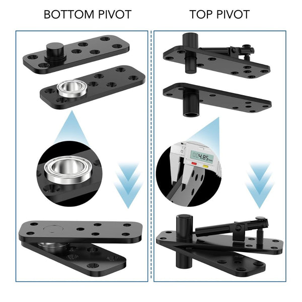 360 Degree Pivot Hinge with Bullet Catch for Hidden Door