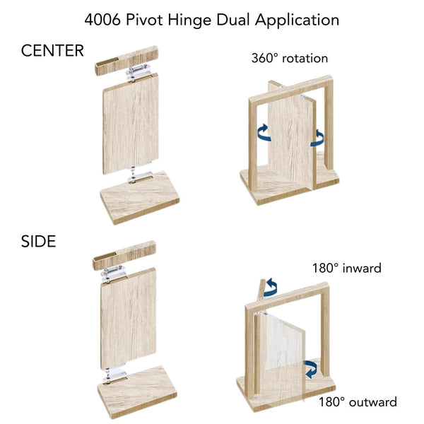 Stainless 360 Degree Rotating Concealed Pivot Hinge (140kg)