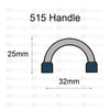 515 Black Plated Pull Handle