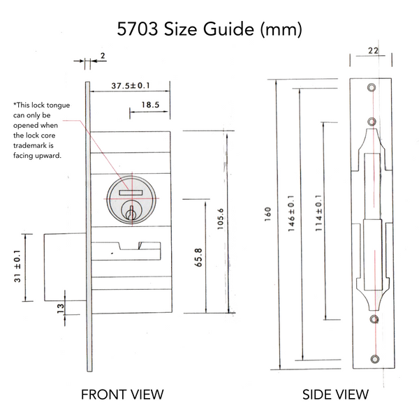 Corona Aluminum Swing Door Double Lock