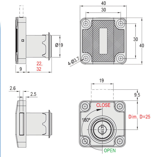 Target 9001 Drawer Lock