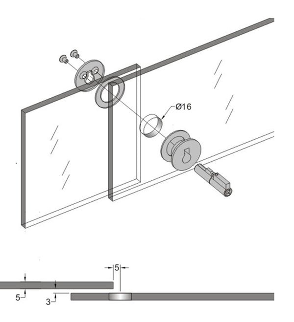 General 221 Sliding Glass Door Lock