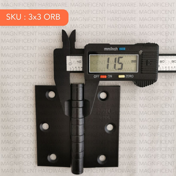 Bucci Stainless 304 Matte Black Hinges