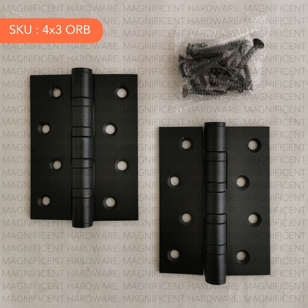 Bucci Stainless 304 Matte Black Hinges