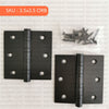 Bucci Stainless 304 Matte Black Hinges
