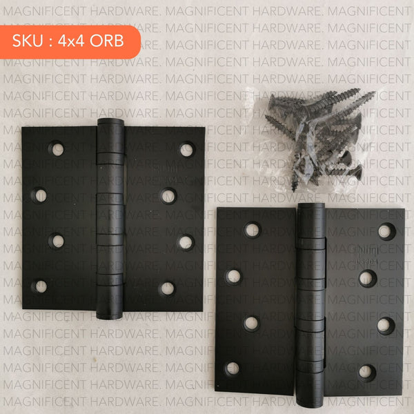 Bucci Stainless 304 Matte Black Hinges