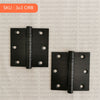 Bucci Stainless 304 Matte Black Hinges