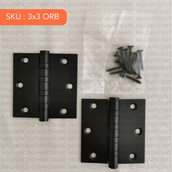 Bucci Stainless 304 Matte Black Hinges
