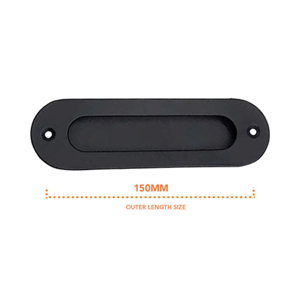 SCH001 Oval Flush Pull Black