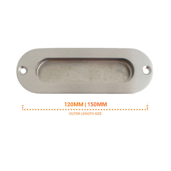 SCH001 Oval Stainless Steel Flush Pull