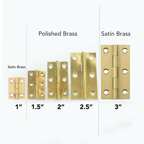 Solid Brass Narrow Butt Hinge