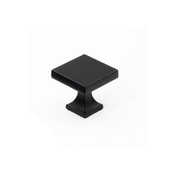 8018 Square Matte Black Knob