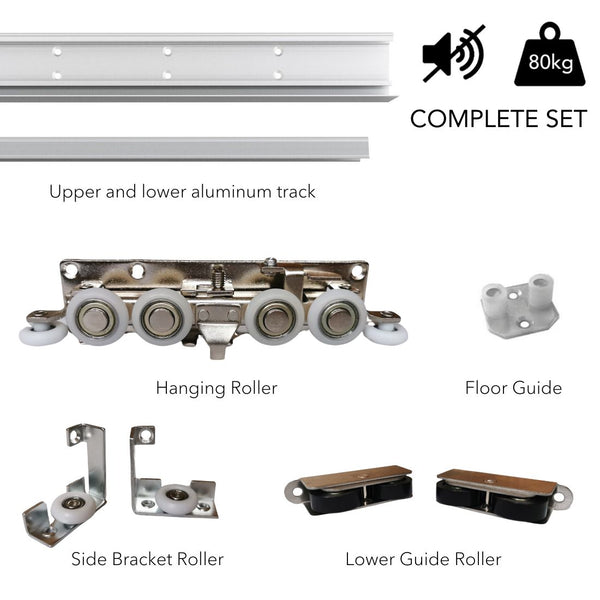 Soft Close Invisible Roller & Track Set