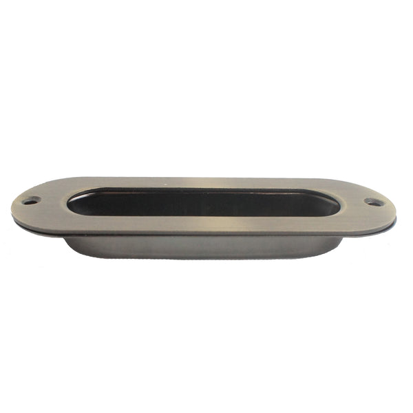 SCH001 Oval Antique Brass Flush Pull