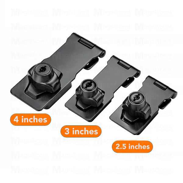Black Keyed Hasp Lock