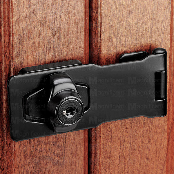 Black Keyed Hasp Lock