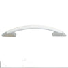 0443 Plain White Chrome Pull Handle