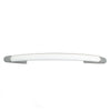 0443 Plain White Chrome Pull Handle
