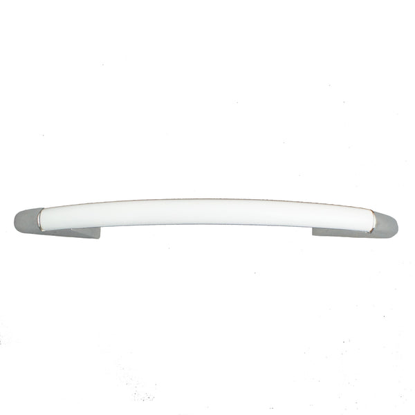 0443 Plain White Chrome Pull Handle
