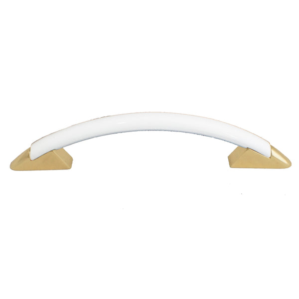0443 Plain White Brass Pull Handle