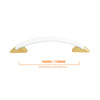 0443 Plain White Brass Pull Handle