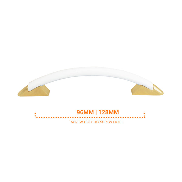 0443 Plain White Brass Pull Handle
