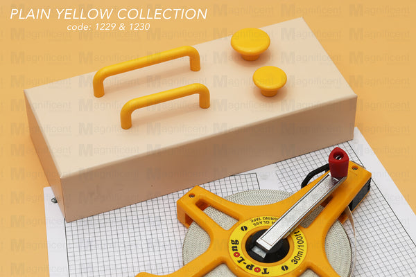 1230 Plain Yellow Plastic Knob