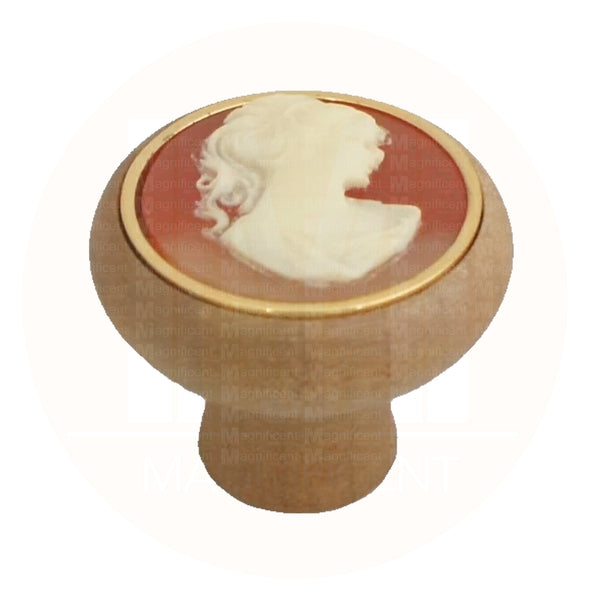 0851 Cameo Buna Wooden Knob