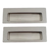 0965 Rectangle Silver Flush Handle