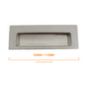 0965 Rectangle Silver Flush Handle