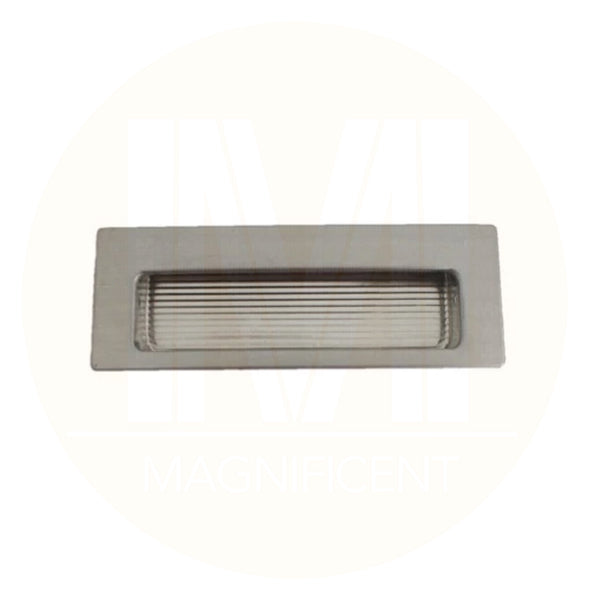 0965 Rectangle Silver Flush Handle