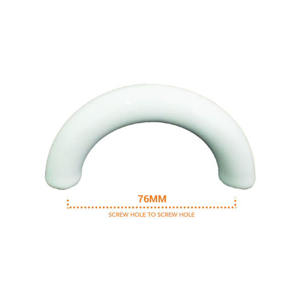 099 Plain White Ceramic Pull