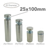 25mm Glass Standoff Sign Board Holder (Stainless)