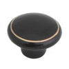 104 Black Ceramic Knob with Golden Ring - Magnificent Marketing (DIY Builders Hardware)