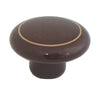104 Brown Ceramic Knob with Golden Ring - Magnificent Marketing (DIY Builders Hardware)