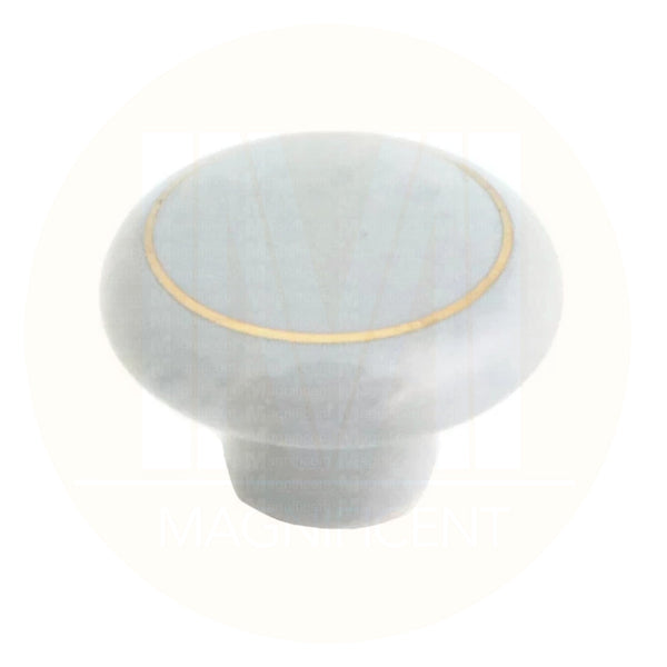 104 Gray Ceramic Knob with Golden Ring