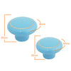 104 Blue Ceramic Knob with Golden Ring