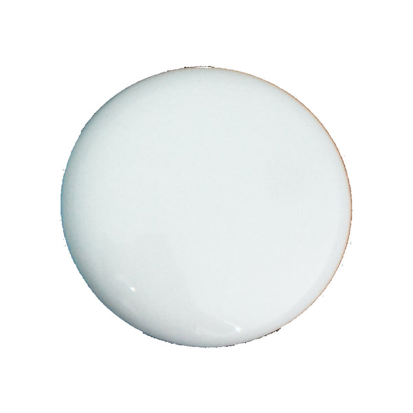 105 Plain White Ceramic Knob - Magnificent Marketing (DIY Builders Hardware)