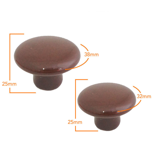 105 Plain Brown Ceramic Knob