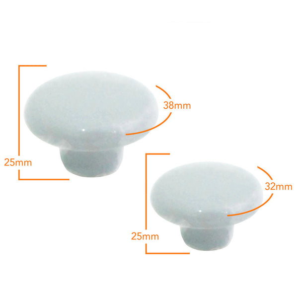 105 Plain Gray Ceramic Knob