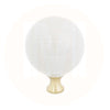 106 Gray Spherical Ceramic Knob with Brass Base
