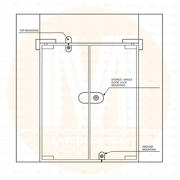 Tajima Frameless Single Glass Door Lock