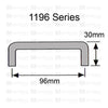 1196 Sandy Gray Plastic Pull Handle