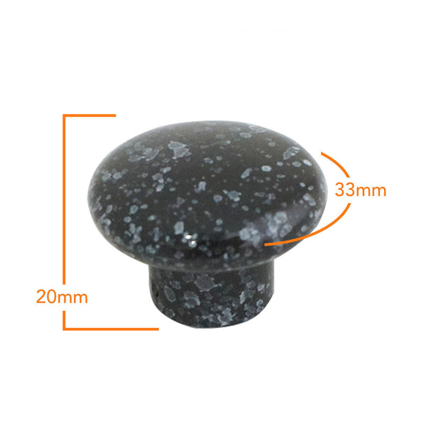 1200 D3 Black Granite Plastic Knob