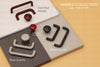 1200 DM Dark Red Marble Plastic Knob