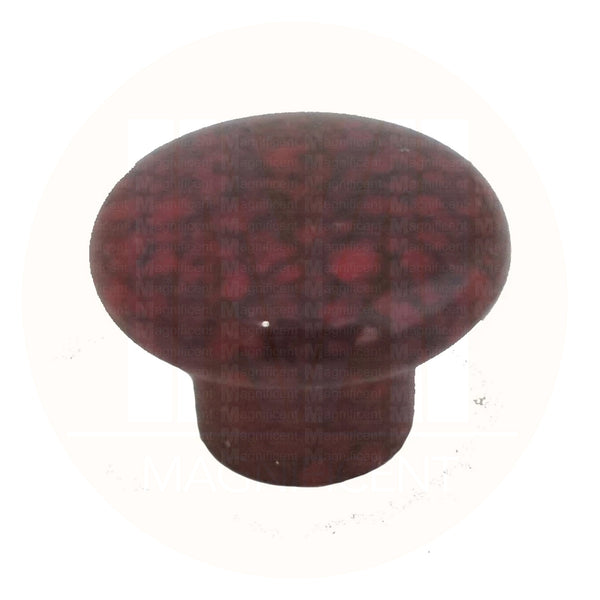 1200 DM Dark Red Marble Plastic Knob