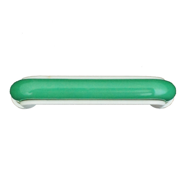 1228 Green White Plastic Pull Handle - Magnificent Marketing (DIY Builders Hardware)