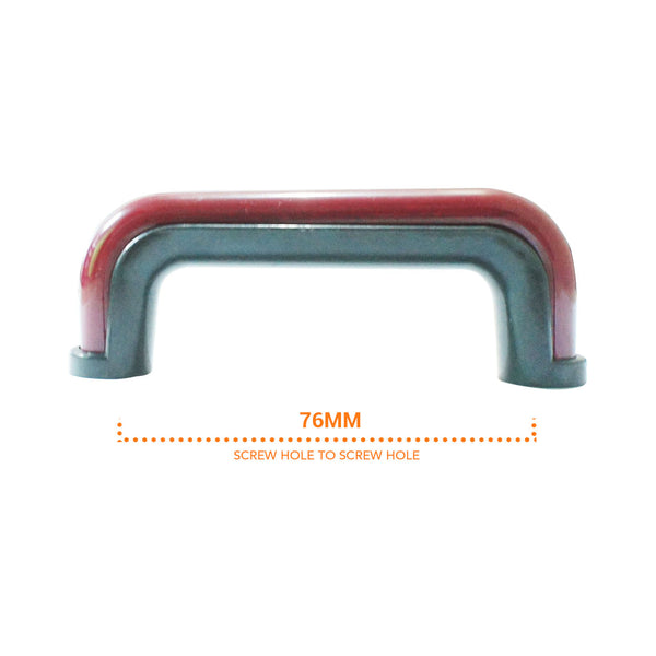 1228 Burgundy Black Plastic Pull Handle