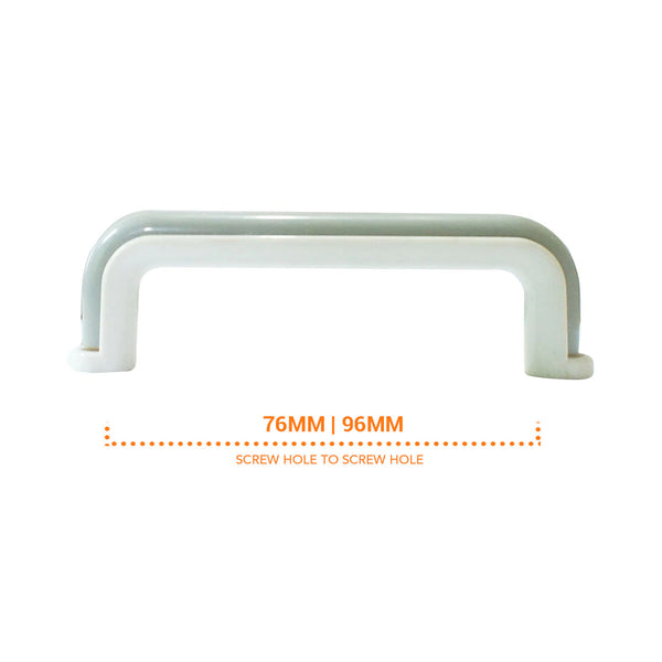 1228 Gray White Plastic Pull Handle